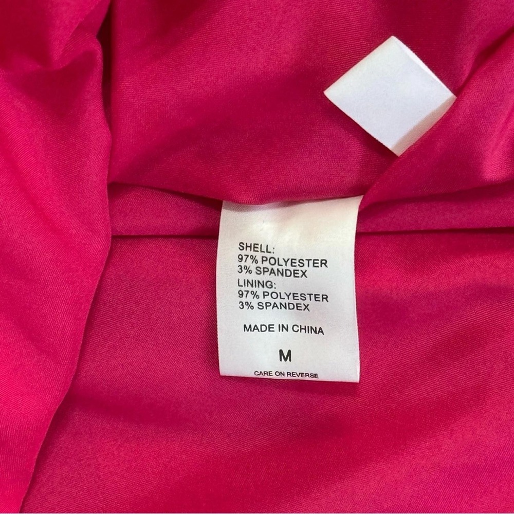 NY & Co Halter Neck Pleated Flowy Dress Knee High Length Pink Red Purple M - Picture 7 of 9